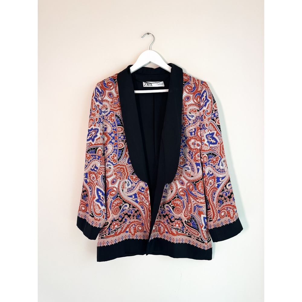 Zara Paisley Printed Kimono Blazer- Size S